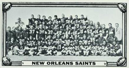 1968 Topps Test Teams New Orleans Saints #2 Football Card