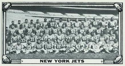 1968 Topps Test Teams New York Jets #3 Football Card