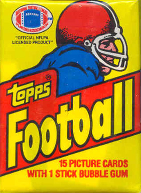 1980 Unopened Packs (1980's) 1981 Topps Wax Pack #81Twp Football Card
