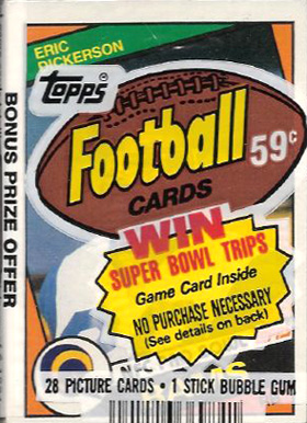1980 Unopened Packs (1980's) 1984 Topps Cello Pack #84Tcp Football Card