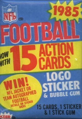 1980 Unopened Packs (1980's) 1985 Fleer Wax Pack #85Fwp Football Card