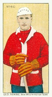 1910 Imperial Tobacco Co. Geo. Rennie, New Westminster Team #60 Hockey Card