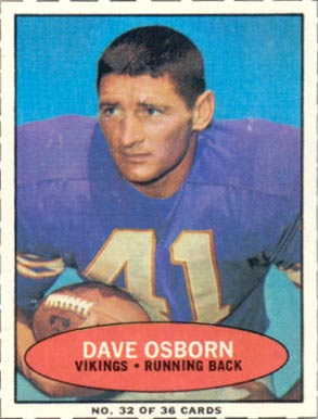 1971 Bazooka Dave Osborn #32 Football Card