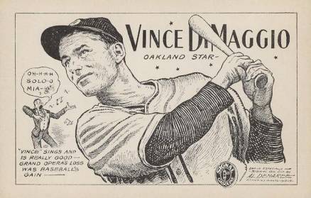 1947 Signal Gasoline Oakland Oaks Vince DiMaggio #4 Baseball Card