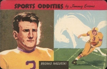 1954 Quaker Sports Oddities Bronko Nagurski #26 Football Card