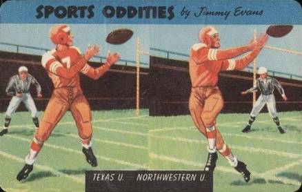 1954 Quaker Sports Oddities Texas vs. Northwestern #25 Football Card