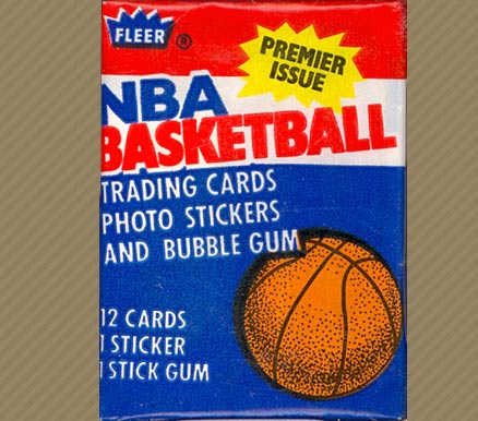 1980 Unopened Packs 1986 Fleer Wax Pack #86FWP Basketball Card