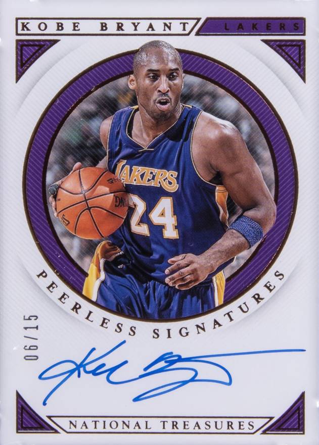 2018 Panini National Treasures Peerless Signatures Kobe Bryant #KBR Basketball Card