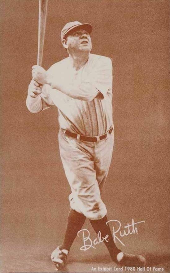 1980 Hall of Fame Exhibits Babe Ruth # Baseball Card