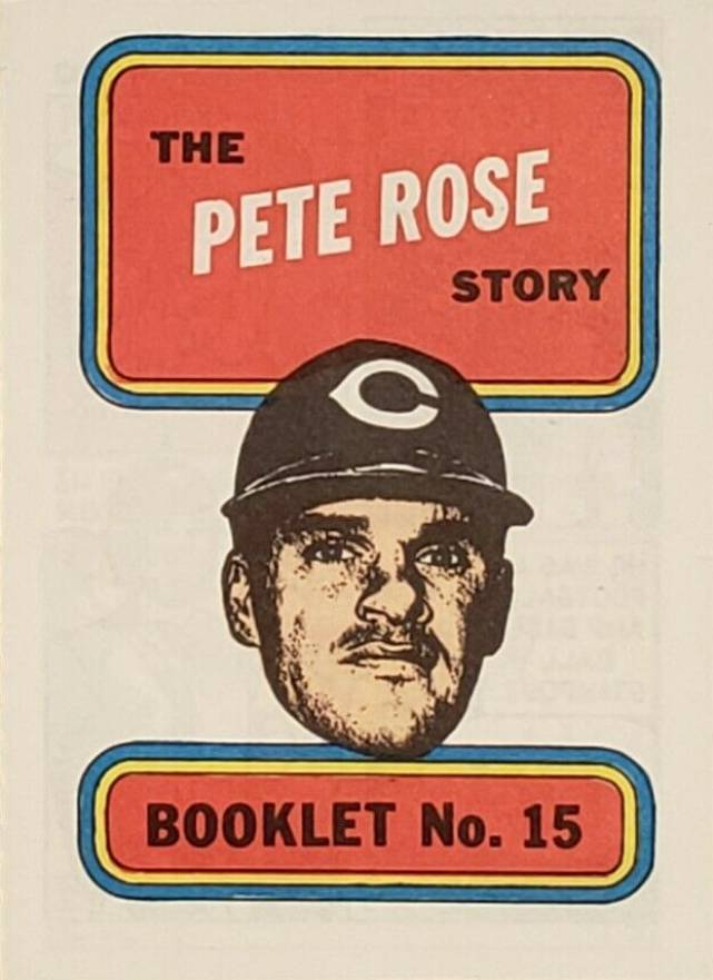 1970 Topps Booklet Pete Rose #15 Baseball Card