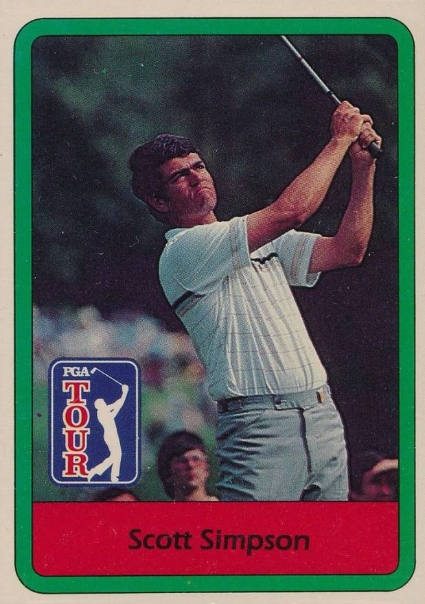 1982 Donruss Golf Scott Simpson #34 Golf Card