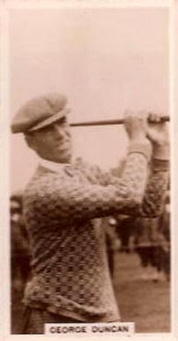 1928 J. Milhoff & Co. George Duncan #14 Golf Card