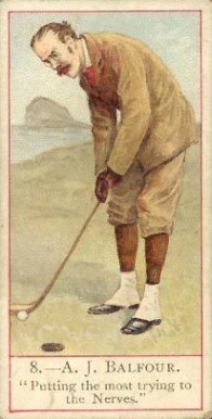 1900 Cope Bros & Co. Cope's Golfers A.J. Balfour #8 Golf Card