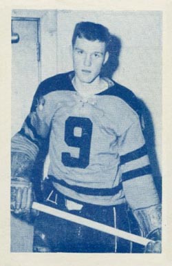 1952 Juniors Blue Tint Hank Ciesla #32 Hockey Card