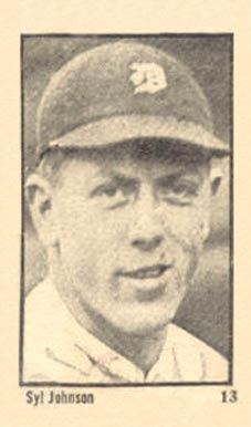 1923 Maple Crispette Syl Johnson #13 Baseball Card