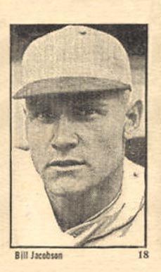 1923 Maple Crispette Bill Jacobson #18 Baseball Card