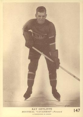 1940 O-Pee-Chee Ray Getliffe #147 Hockey Card