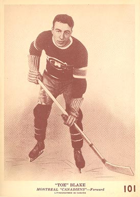 1940 O-Pee-Chee Toe Blake #101 Hockey Card