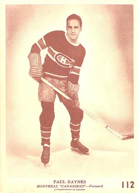 1940 O-Pee-Chee Paul Haynes #112 Hockey Card