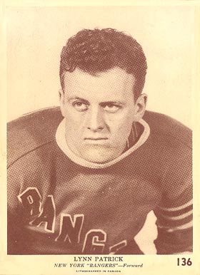 1940 O-Pee-Chee Lynn Patrick #136 Hockey Card