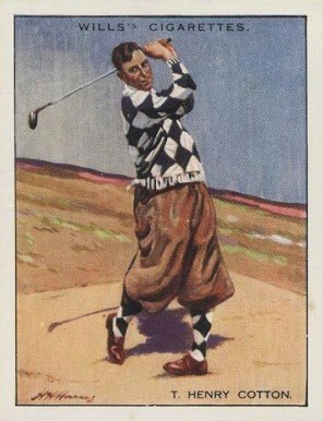 1930 W.D. & H.O. Wills Famous Golfers T. Henry Cotton #3 Golf Card