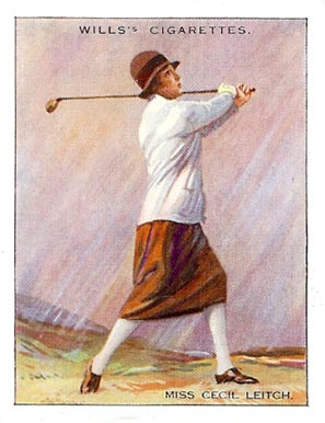 1930 W.D. & H.O. Wills Famous Golfers Miss Cecil Leitch #13 Golf Card
