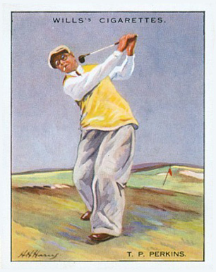 1930 W.D. & H.O. Wills Famous Golfers T.P. Perkins #17 Golf Card