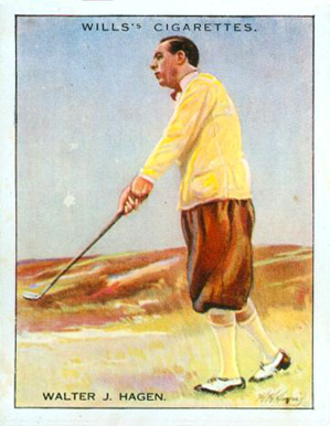 1930 W.D. & H.O. Wills Famous Golfers Walter Hagen #7 Golf Card