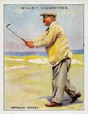 1930 W.D. & H.O. Wills Famous Golfers Arnaud Massy #14 Golf Card