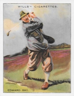 1930 W.D. & H.O. Wills Famous Golfers Edward Ray #18 Golf Card