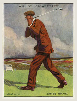 1930 W.D. & H.O. Wills Famous Golfers James Braid #1 Golf Card