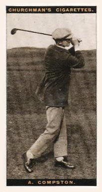 1927 WA & AC Churchman's Famous Golfers-Small A. Compston #8 Golf Card