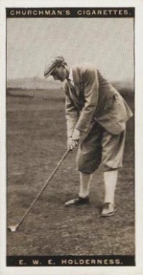 1927 WA & AC Churchman's Famous Golfers-Small E.W.E. Holderness #22 Golf Card