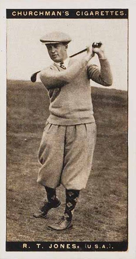 1927 WA & AC Churchman's Famous Golfers-Small R.T. Jones #28 Golf Card