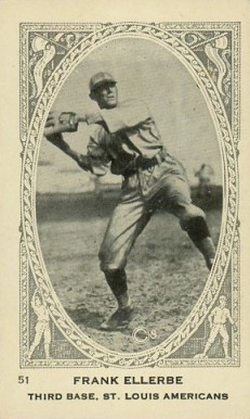 1922 Neilson's Chocolate Type 1 Frank Ellerbe #51 Baseball Card
