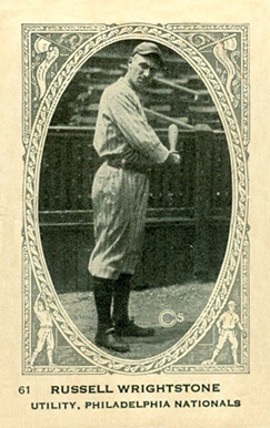 1922 Neilson's Chocolate Type 1 Russell Wrightstone #61 Baseball Card