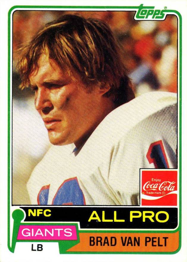 1981 Topps Coke Brad Van Pelt #11 Football Card