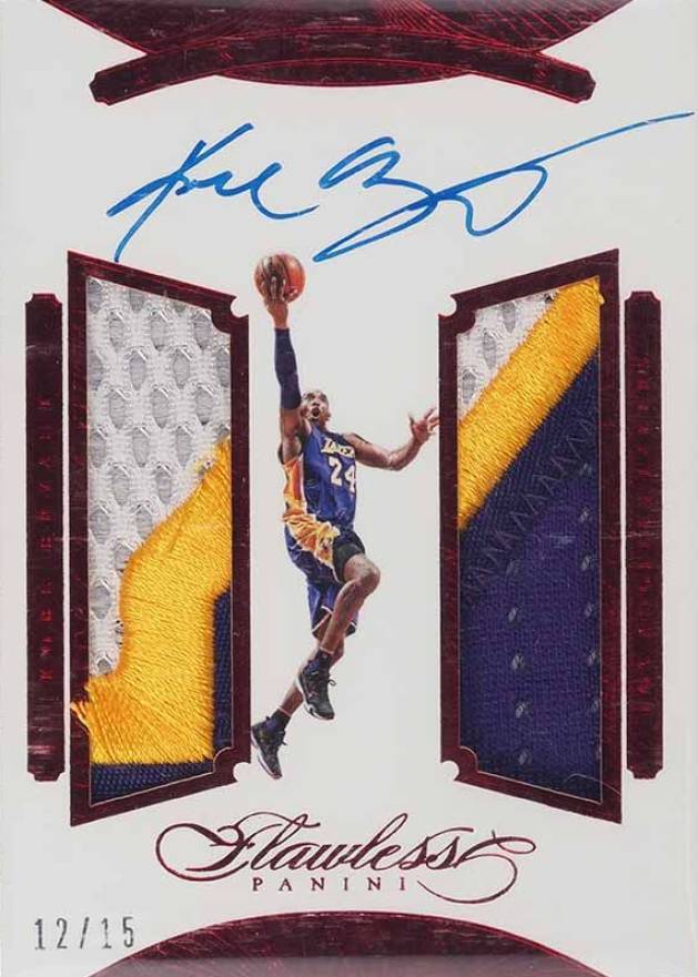 2015 Panini Flawless Greats Dual Memorabilia Autograph  Kobe Bryant #GR-KB Basketball Card
