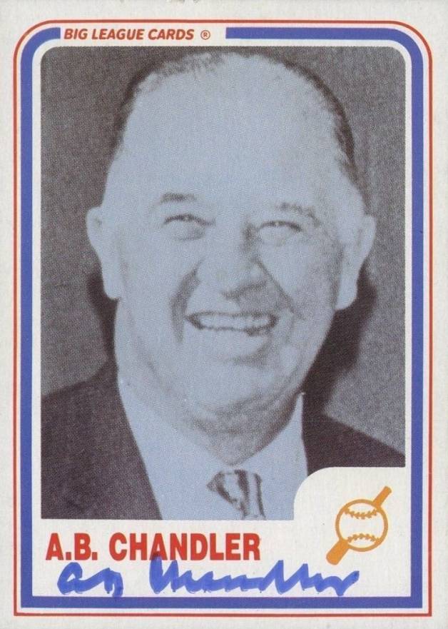 1999 HOF Autograph Index, Postcards, Album, Photo, etc Happy Chandler # Baseball Card