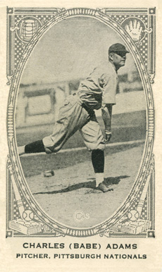 1922 Neilson's Chocolate Type 2 Charles (Babe) Adams # Baseball Card