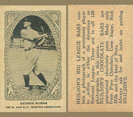 1922 Neilson's Chocolate Type 2 George Burns # Baseball Card