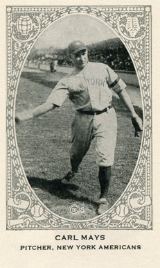 1922 Neilson's Chocolate Type 2 Carl Mays # Baseball Card