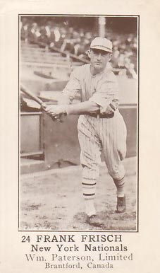 1923 William Paterson Frank Frisch #24 Baseball Card