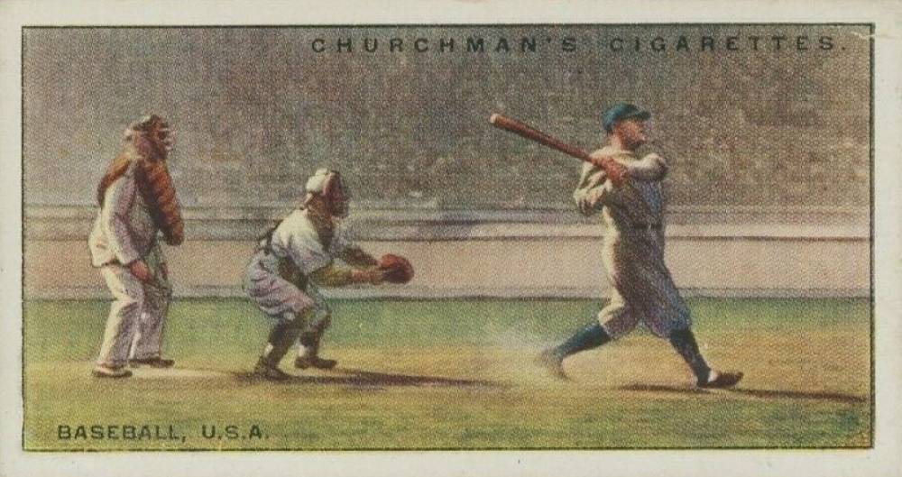 1929 WA & AC Churchman Sports and Games Baseball, U.S.A. #25 Baseball Card