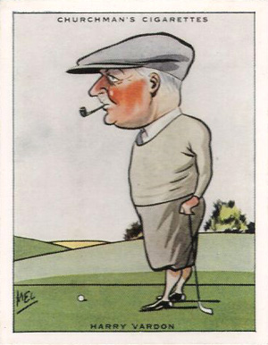 1931 WA & AC Churchman Prominent Golfers Harry Vardon #9 Golf Card
