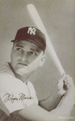 1962 Exhibits Statistic Back Roger Maris # Baseball Card