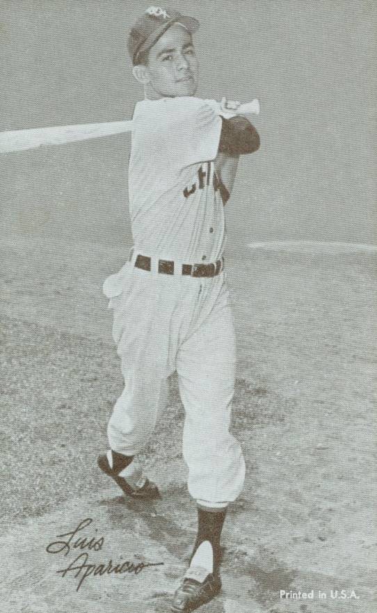 1962 Exhibits Statistic Back Luis Aparicio # Baseball Card