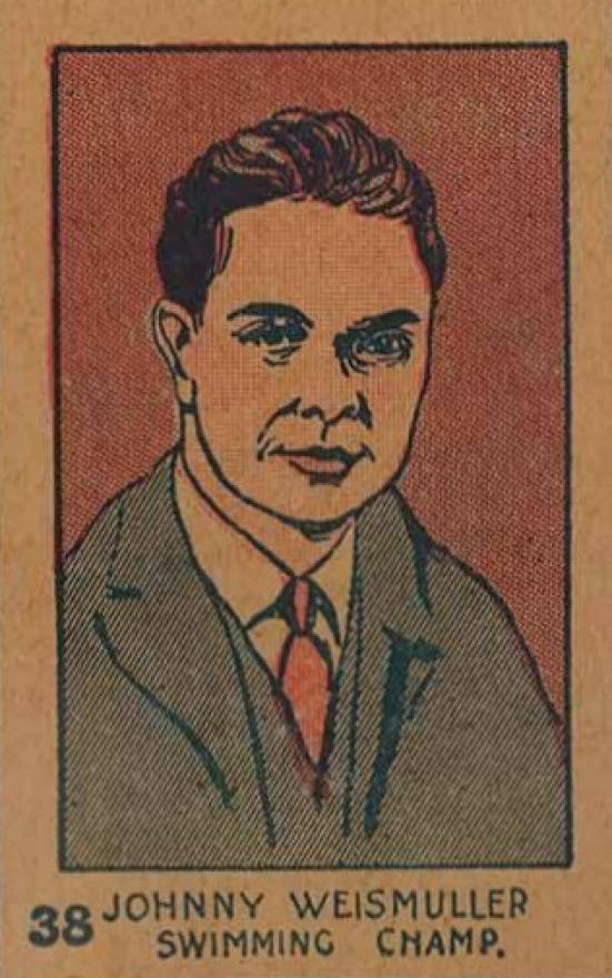 1926 W512 Hand Cut Johnny Weismuller #38 Other Sports Card