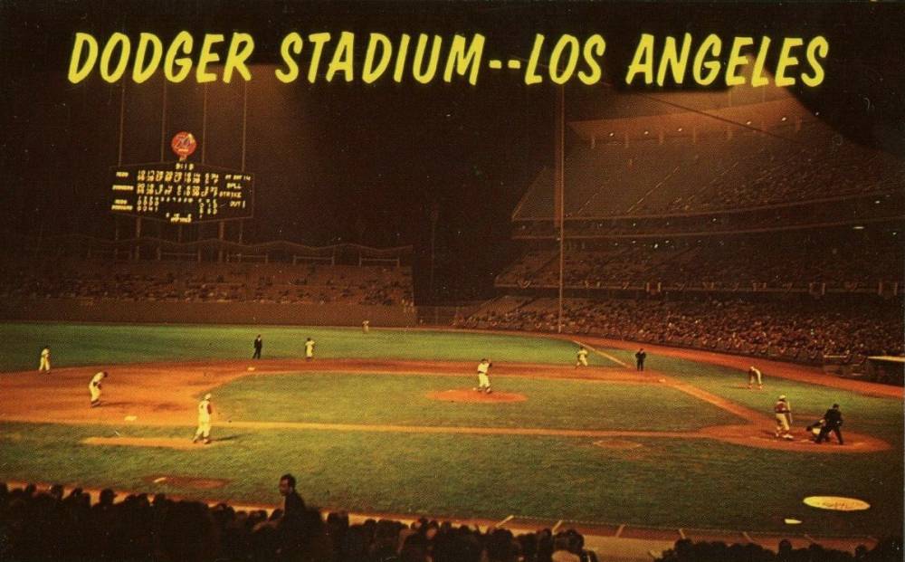 1962 L.A. Dodgers Postcards (1962-65) Dodger Stadium-los Angeles, Calif. #49776 Baseball Card