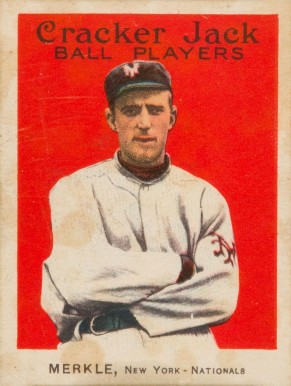 1914 Cracker Jack MERKLE, New York-Nationals #78 Baseball Card